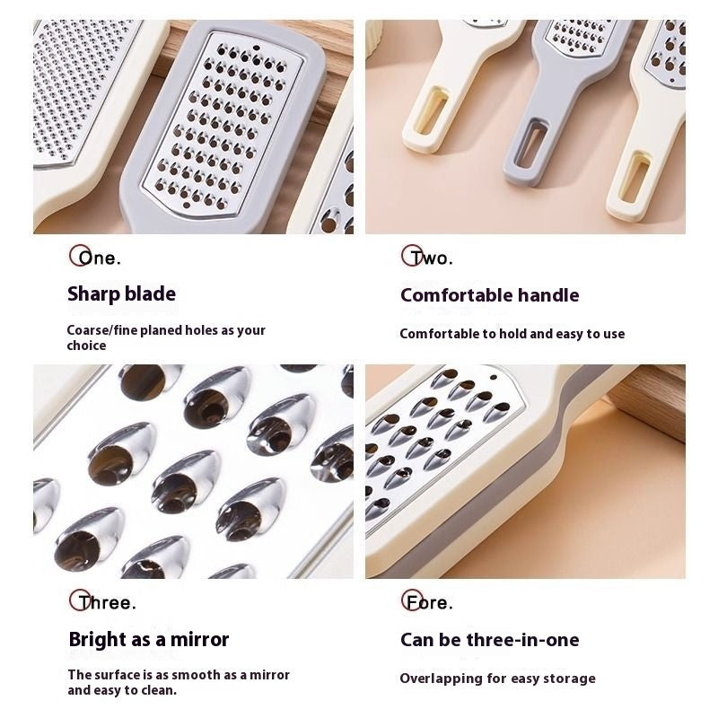 3 In 1 Grater Portable Handheld Stainless Steel