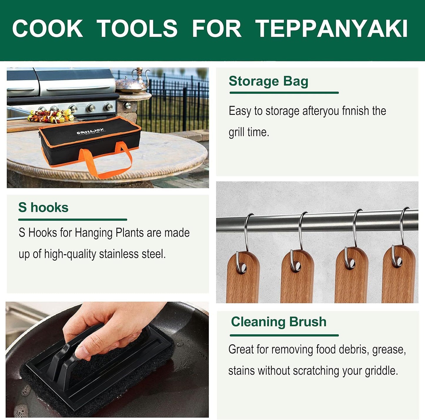 Grilljoy Griddle Accessories Set