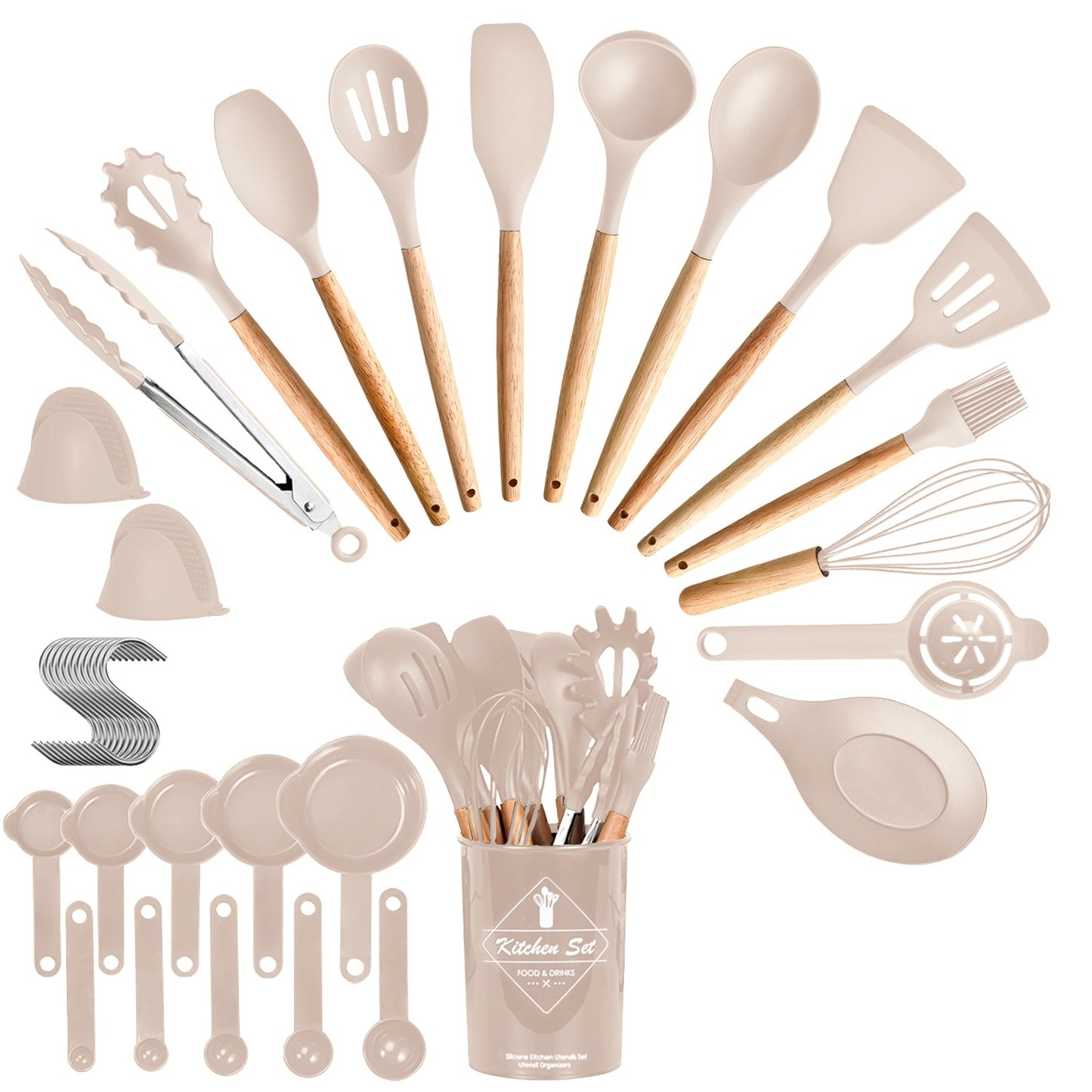 Set Of 35Pcs Kitchen Cooking Utensils Set