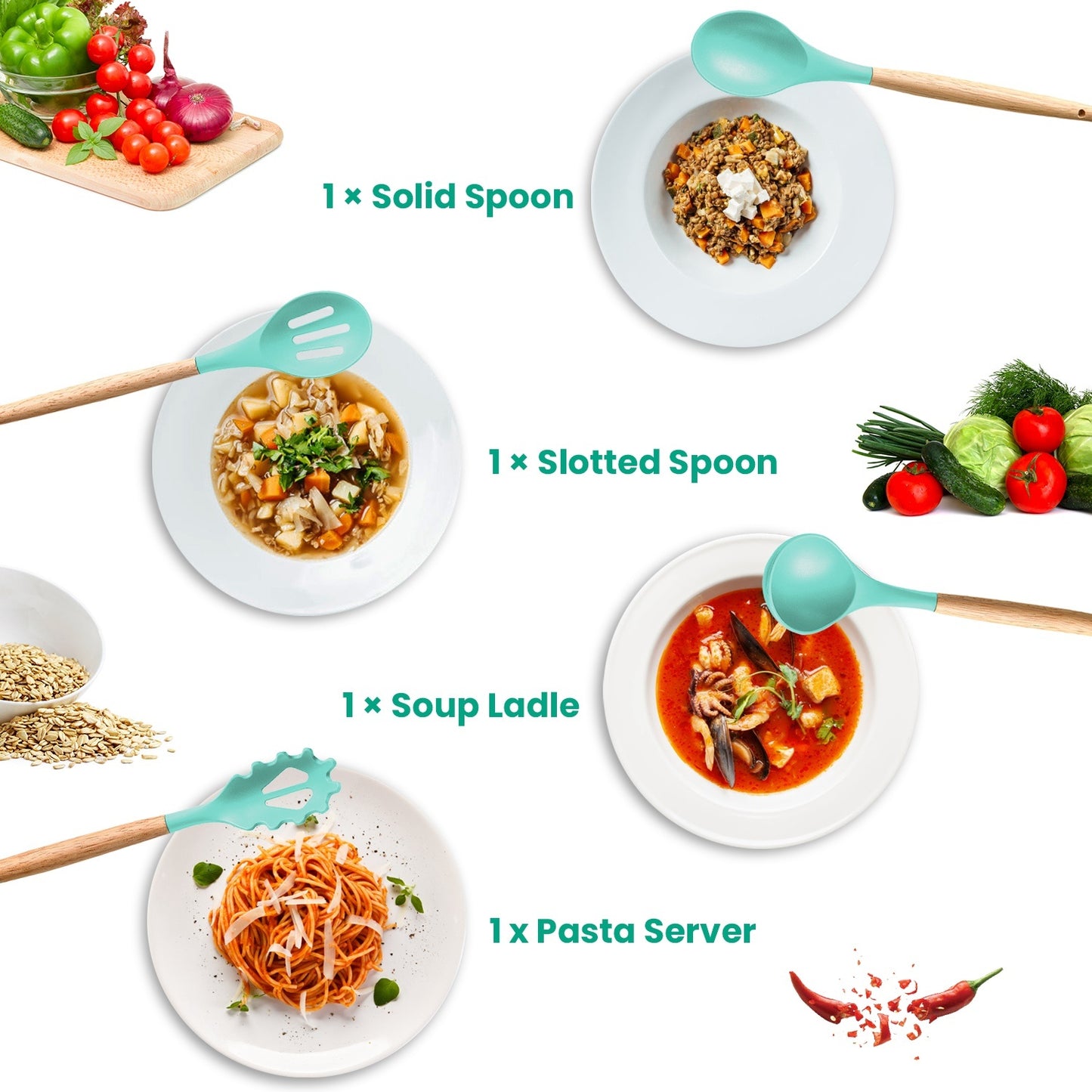 Set Of 35Pcs Kitchen Cooking Utensils Set