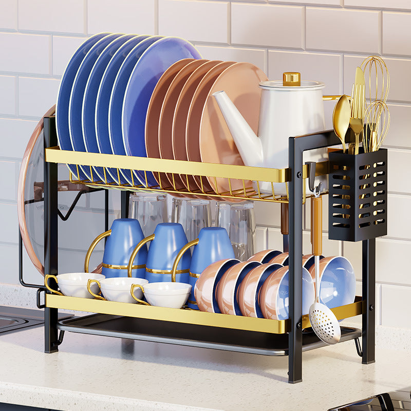 Double Layer Kitchen Dish Rack