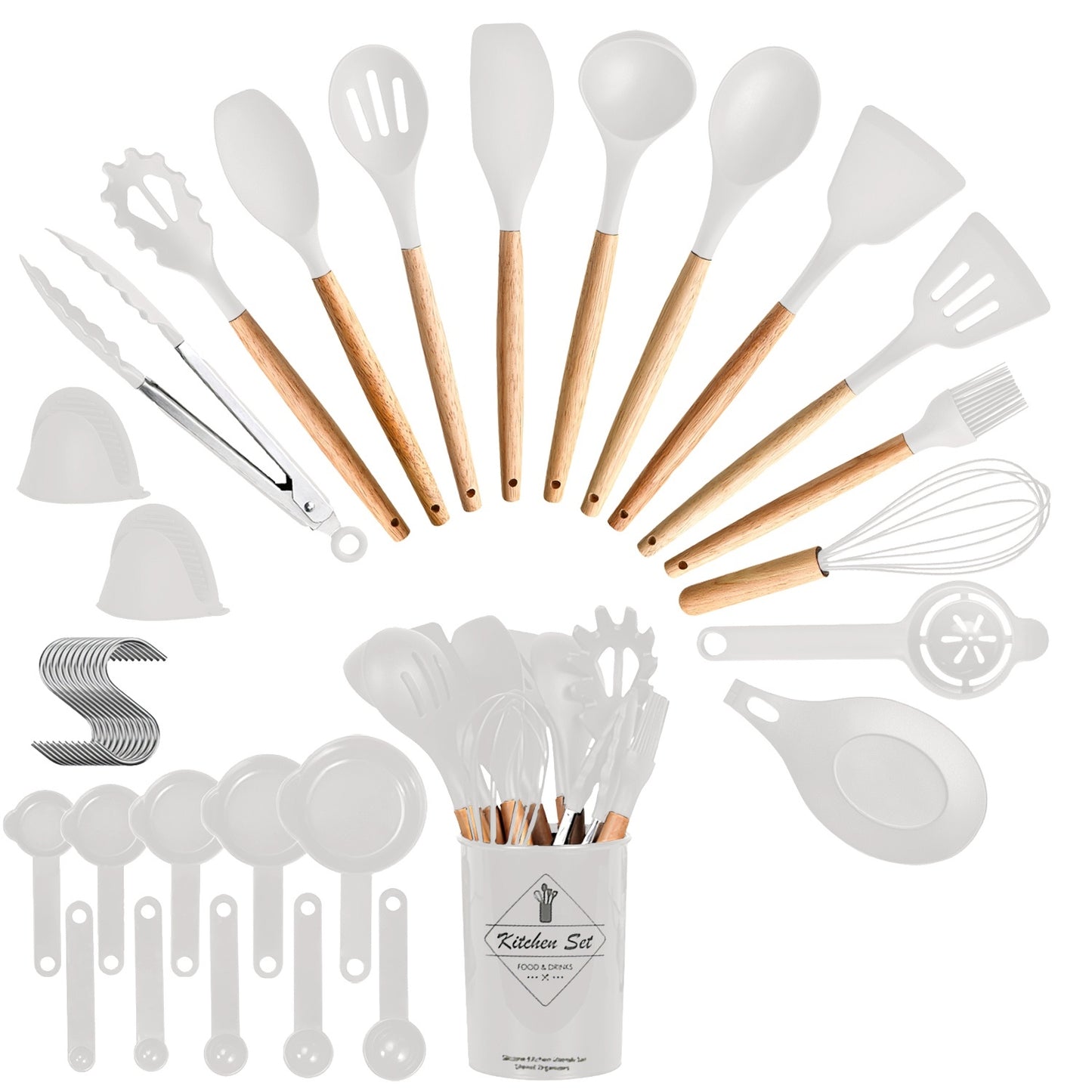 Set Of 35Pcs Kitchen Cooking Utensils Set